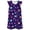 Purple, variant on Big Girls Dress Sleeveless All Over Print Gentle Airy Lovely for Summer and Casual Beautiful Warm Unique Dress Set