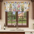 thumbnail image 6 of 2 Pack Valances for Window, Easter Eggs Short Curtains for Kitchen Bedroom Living Room, Cute Gnomes Flowers Butterflies Botanical Beige Rod Pocket Small Window Treatment Valance Drapes 42 x 12 Inch, 6 of 8
