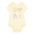 thumbnail image 3 of Disney Baby Wishes + Dreams Character Infant Baby Short Sleeve Bodysuits, 3-Pack, Sizes Newborn-12 Months, 3 of 10