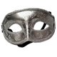 thumbnail image 1 of Antifaz de mascarada jinwen de media cara para fiesta vintage plata, 1 of 8
