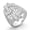 White Gold, variant on Money Dollar Sign CZ Eternity Band Hip Hop Ring