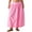 Pink, variant on Gupgi Women Bubble Skirts Loose Long Skirt Casual Elastic Waist Solid Color Puffball Skirt for Summer