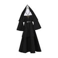 thumbnail image 4 of Disfraz de monja con cinturilla decorativa para Halloween, bata para mujer XL, 4 of 9