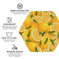thumbnail image 4 of Disketp Yellow Limes Funny Coasters,6 Pcs Leather Coasters With Holder, Perfect Housewarming Hostess Gifts,Protect Furniture From Water Marks Scratch And Damage, 4 of 9