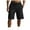 Black, variant on cocolona Mens Summer Sweat Shorts Elastic Waist Drawstring Straight Knee Length Gym Workout Shorts Casual Loose Solid Color Work Shorts