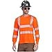 thumbnail image 3 of AYKRM Safety Shirts for Men Construction Work Wear with Pockets High Visibility, Hi-vis Orange (XL, Orange), 3 of 4