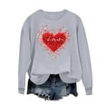 thumbnail image 2 of Elvqul Sweatshirts for Women Fashion Crewneck Shirts Tunic Lightweight Valentine's Day Ladies Sweatshirts Pullover, 2 of 6