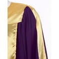 thumbnail image 7 of TiaoBug Womens Mens Choir Church Robe V-neck Long Sleeve Zipper Graduation Gown Purple M, 7 of 7