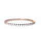 thumbnail image 5 of Anillo de pareja para mujer, anillo de diamantes de una sola fila, anillo chapado en oro rosa, ideal para viajeros, 5 of 5