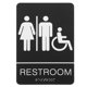 thumbnail image 1 of Letrero de baño acrílico unisex para pasillo (hombres, mujeres, silla de ruedas), 1 of 8