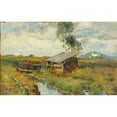thumbnail image 2 of Marie Egner 24x17 Black Ornate Framed Double Matted Museum Art Print Titled: Summer in the Salzburg Moors with a View of the Fortress, 2 of 5