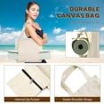 thumbnail image 2 of Bolsa de lona Xrkuu para yoga, color blanco roto, 45 x 35 x 15 cm, 2 of 9