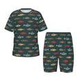 thumbnail image 1 of Balery River Freshwater Fish Conjunto de Pijama Infantil de Manga Corta con Estampado – Ropa de Dormir de Algodón Suave-Medium, 1 of 4