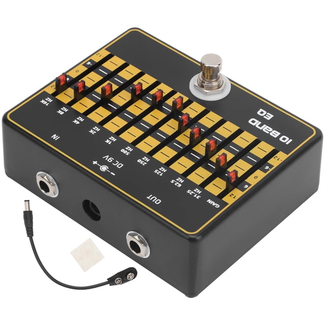 Oubit Sound Equalizer,Guitar Effects 10‑Band Slider Guitar Accessory Effect Pedal Versatile Functionality