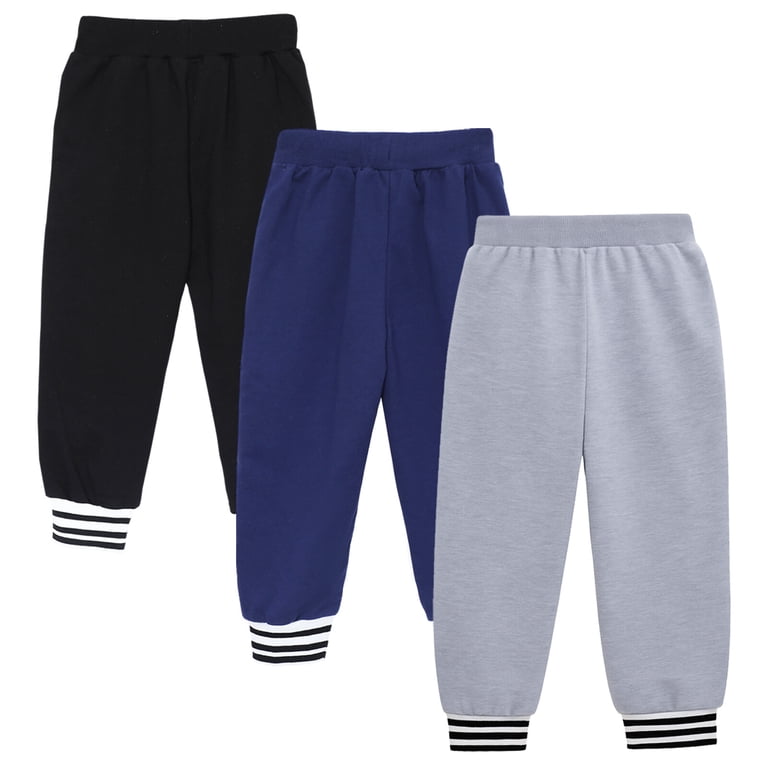 HILEELANG Toddler Boys' 3-Pack Jogger Sweatpants photo 3