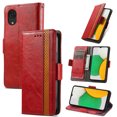 thumbnail image 1 of Case for Samsung Galaxy A03 CORE Cover Leather Wallet Folio Case Book Design Flip Magnetic Closure - Red, 1 of 5