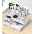 thumbnail image 2 of Makeup Organizer Countertop, Cosmetics Organizer with Drawers, Makeup Storage Box Organizer Skin Care Holder Display Case for Dresser, Bathroom Counter, Vanity Desk & Countertop (White), 2 of 5