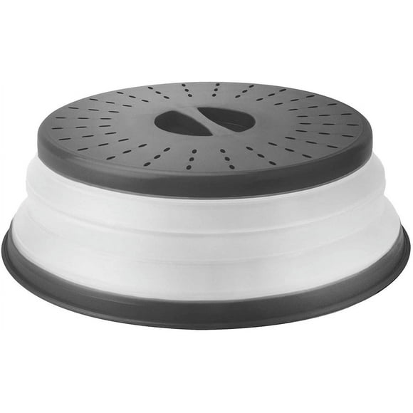 Vented, Easy Grip, Collapsible Microwave Cover, 10.5 Inch, Charcoal