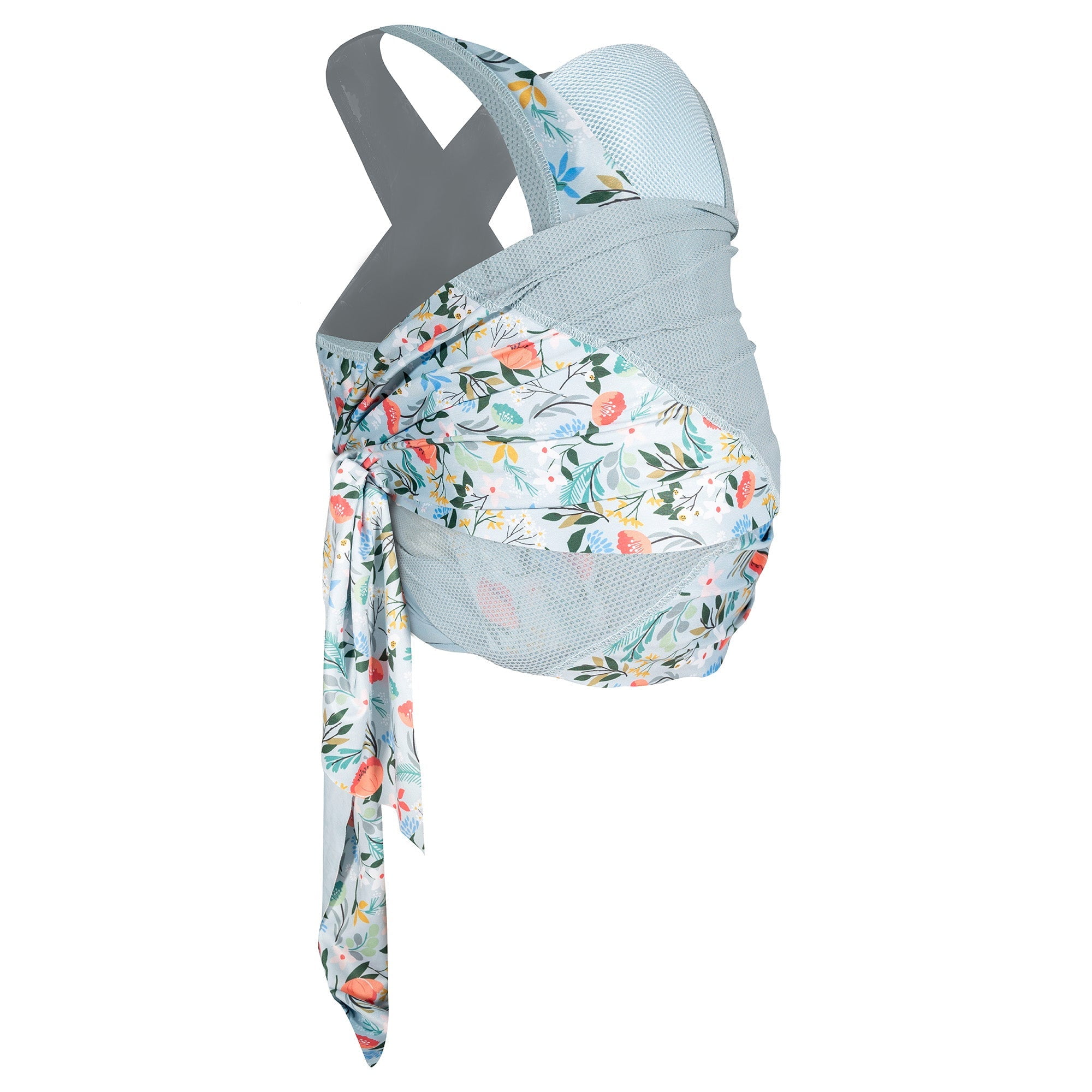 Buy Boppy Newborn Baby Carrier ComfyHug Blue Floral, Hardware Free