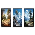thumbnail image 2 of Designart "Sunlit Path Amidst Pine Trees I" Floral Framed Wall Art Set Of 3 - Green Tree Pine Frame Gallery Wall Set For Home Decor, 2 of 7
