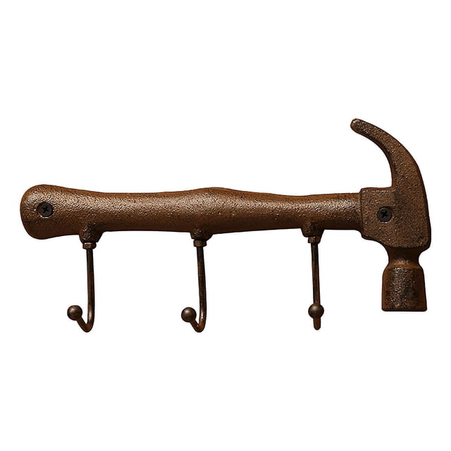 Martillo llave hierro arte gancho barra colgante pared decoración