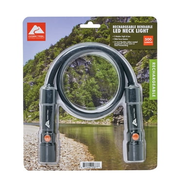Ozark Trail 500 Lumen Rechargeable Neck Light – Hands-Free, Adjustable & Durable for Outdoor & Work Use