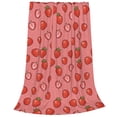 thumbnail image 2 of Balery Red Strawberry Manta de Felpa Suave y Acogedora – Cobija de Franela Aterciopelada para Cama, Lavable y Cálida para Sofá, Mascotas, Transpirable-50"x40", 2 of 7