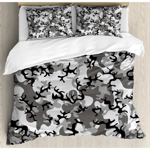 Ambesonne Camo Battledress Concept Concealment Artifice Hiding Force Uniform Pattern Fashion Duvet Cover Set Walmart Com Walmart Com