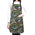 thumbnail image 4 of Bingfone Flamingos And Palm Leaves Apron Gifts For Men, Women Professional Grade Chef Apron for Kitchen,BBQ & Grill, 4 of 8