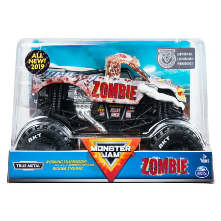 Monster Jam, Official Zombie Monster Truck, Die-Cast Vehicle, 1:24 (Best Place To See Monster Jam)