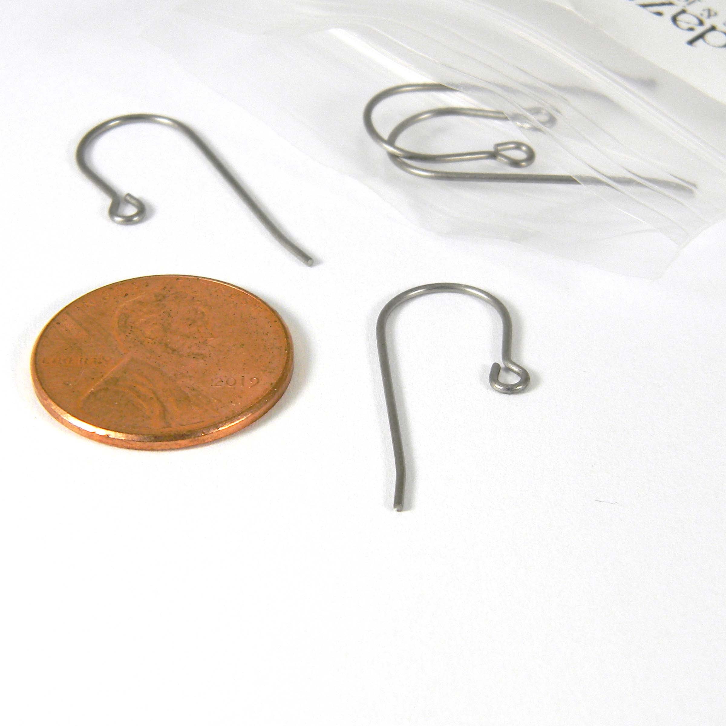 50 Pairs BdBeads Genuine Pure Titanium 21 Gauge French Hook Earring Findings, Hypoallergenic, Nickel Free, Silver