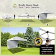 thumbnail image 2 of CROWN SHADES Canopy Tent 10x10 Pop Up Canopy Outdoor Shade with Pockets Sidewall, Easy Up Sun Shelter with One Person Set Up Center Lock White, 2 of 7