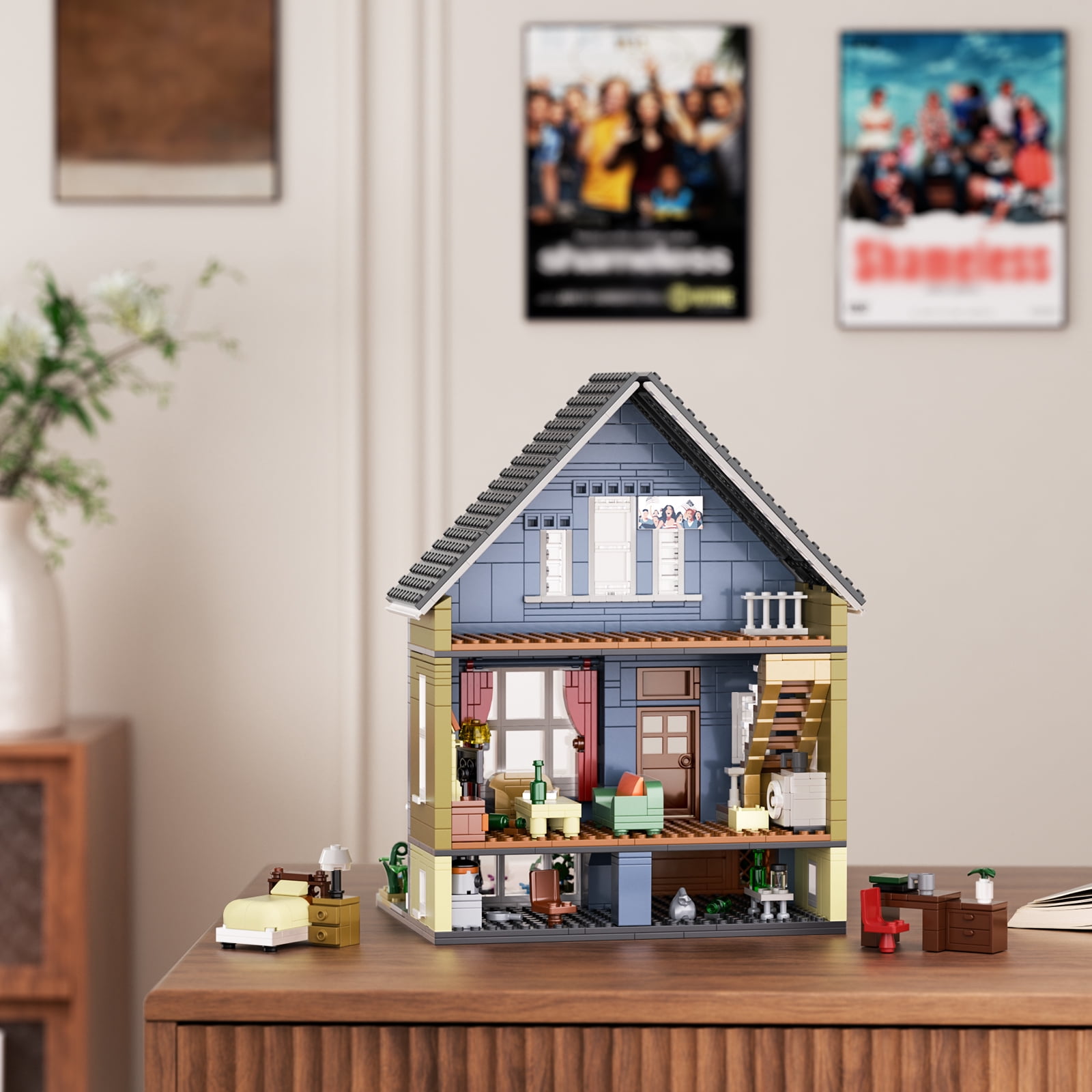 Gallagher House Building Block Set Shame House Model Decor Gift for Friends