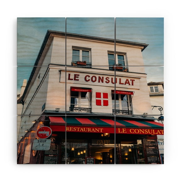 Society6 Bethany Young Photography Le Consulat III Wood Wall Mural 3' x 3'