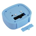 thumbnail image 2 of Unique Bargains Household Office Desktop Plastic Oval Silent Battery Powered Arabic Number Alarm Clock Blue, 2 of 5