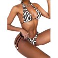 thumbnail image 4 of Traje de baño de dos piezas para mujer, traje de baño con estampado Floral, recorte Sexy, Push Up, encaje, conjunto de Bikini triangular con cuello Halter, traje de baño, 4 of 4
