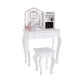 thumbnail image 2 of Juego de Tocador de Maquillaje para Niñas con Espejo y Taburete - Juguete de Madera con Cajón y Organizador, para Niñas de 3 a 9 Años, Incluye Accesorios de Maquillaje de Juguete, blanco, 2 of 26