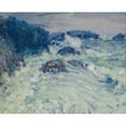 thumbnail image 2 of John Peter Russell 24x20 Black Ornate Framed Double Matted Museum Art Print Titled: Rough Sea, Morestil, 2 of 5