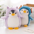 thumbnail image 2 of 20cm Cute Penguin Transform into Dinosaur Unicorn Bunny Plush Toy Stuffed Cosplay Snowman Creative Toys for Kids Xmas Girlspink unicorn20cm Deng Xun unisex, 2 of 2