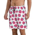 thumbnail image 2 of Naloa Hand Drawn Strawberry Men's Beach Shorts, Surfing shorts, Swim trunks, Quick Dry Swim Trunks for Surfing Beach Fun - Large, 2 of 9