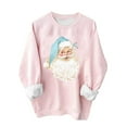 thumbnail image 4 of Babysbule Chemises de Noël pour Femmes Mode Imprimé Col Rond Manches Longues Chandail en Molleton Ample Tops Liquidation Tops Mode, 4 of 4