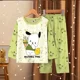 thumbnail image 5 of Conjunto de pijama con estampado de Sanrios Kuromi Hellokittys para niños y niñas, ropa Kawaii de manga larga con cuello redondo para el hogar, bonito camisón para niños, 5 of 5