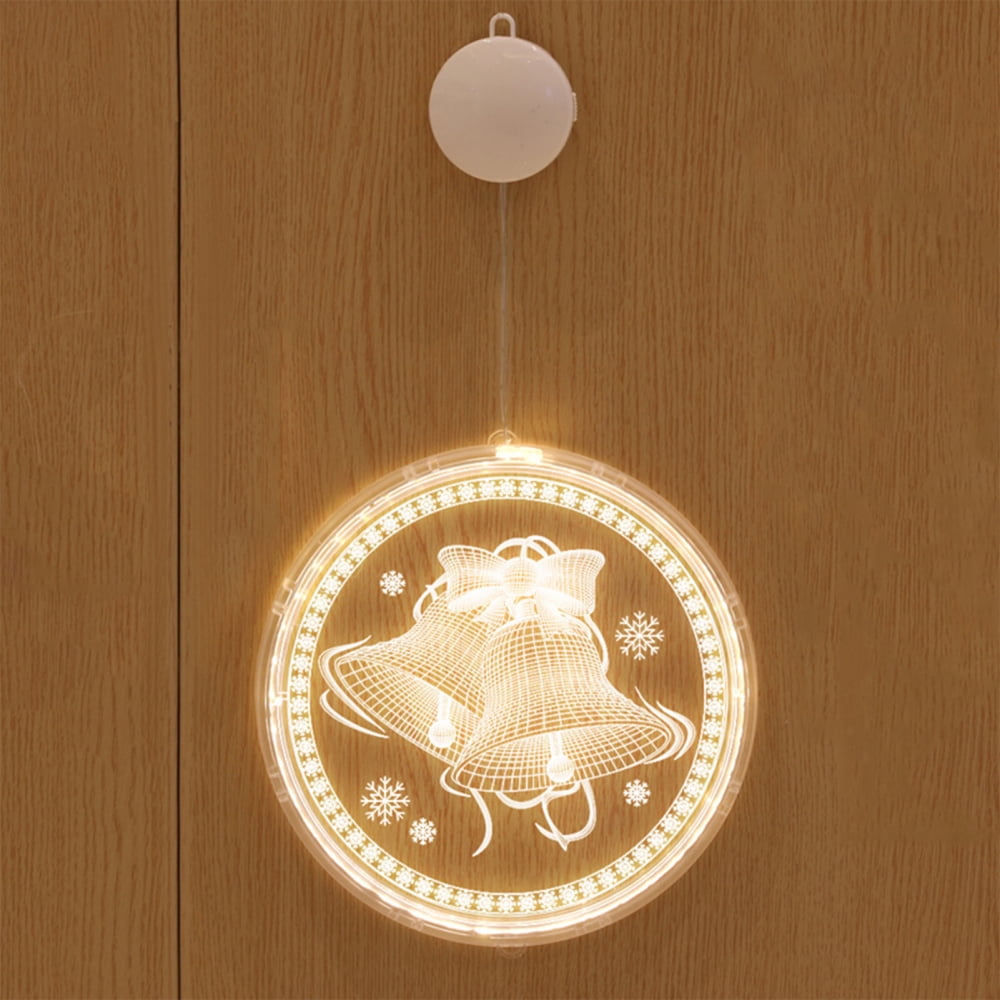 Christmas Lights Decoration Battery Operated Hanging/Adhesive 3D Visual
