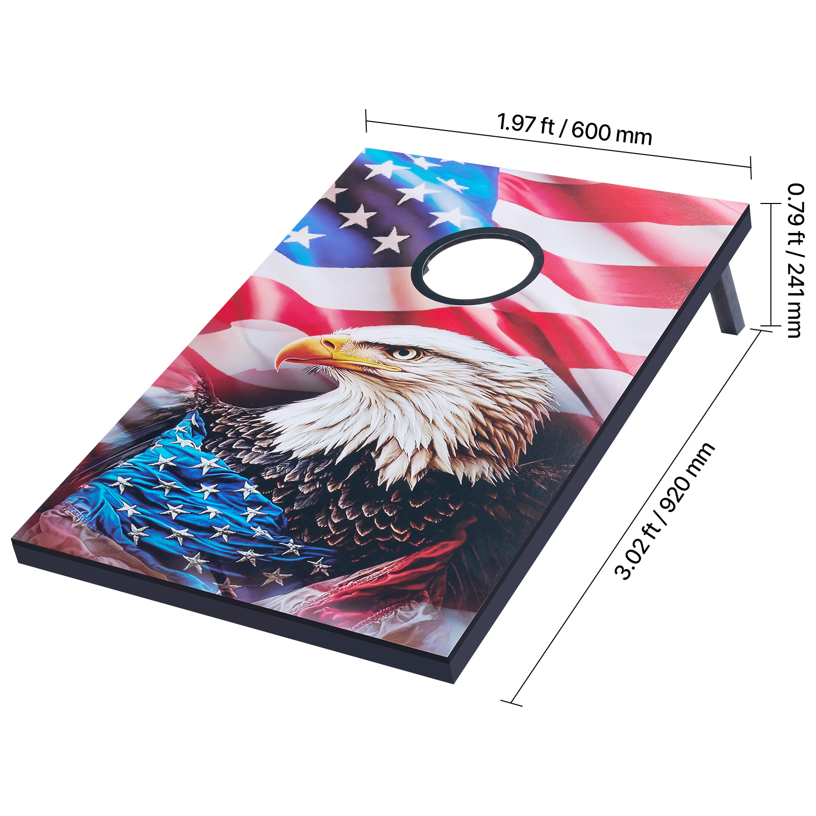 KFFKFF Portable Cornhole Set, 3x2 ft Toss Game Boards, MDF Wood Design for Indoor and Outdoor Use, Includes 8 Bean Bags and Carrying Case, Ideal for Yard, Beach, Backyard, and Camping Activities