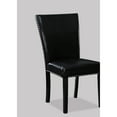thumbnail image 2 of 2pc Upholstered Dining Chairs, Black Faux Leather, Nailhead Trim, Tapered Legs, Modern Contemporary Room Style Leather , , Ease, 2 of 5