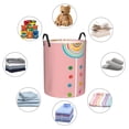 thumbnail image 4 of Lollipop Pink Candy Laundry Hamper Medium Storage Basket/Toy Organizer/Dirty Clothes Bucket, 4 of 5