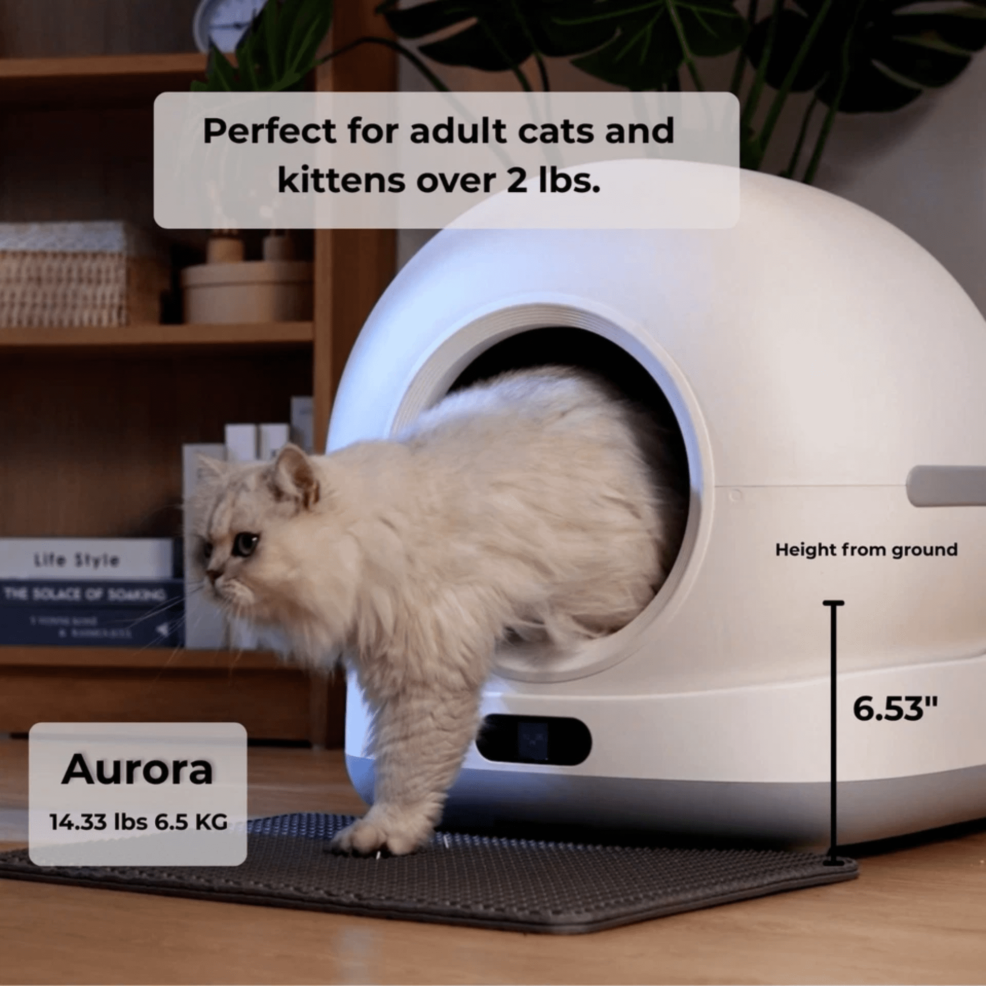 Penthouse Paws® Smart Self-Cleaning Cat Litter Box with 4K Camera, App Control, Odor Control, UV Sterilization, Multi-Cat Compatible