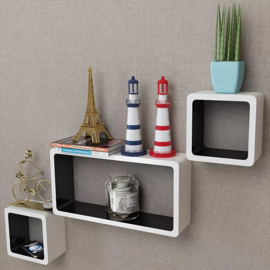 Details about   3Pc Floating Shelves Wall Mounted Decorative Display Shelf for Smart Speaker USA 