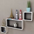 thumbnail image 2 of 3 White-Purple MDF Floating Wall Display Shelf Cubes Book/DVD Storage, 2 of 30