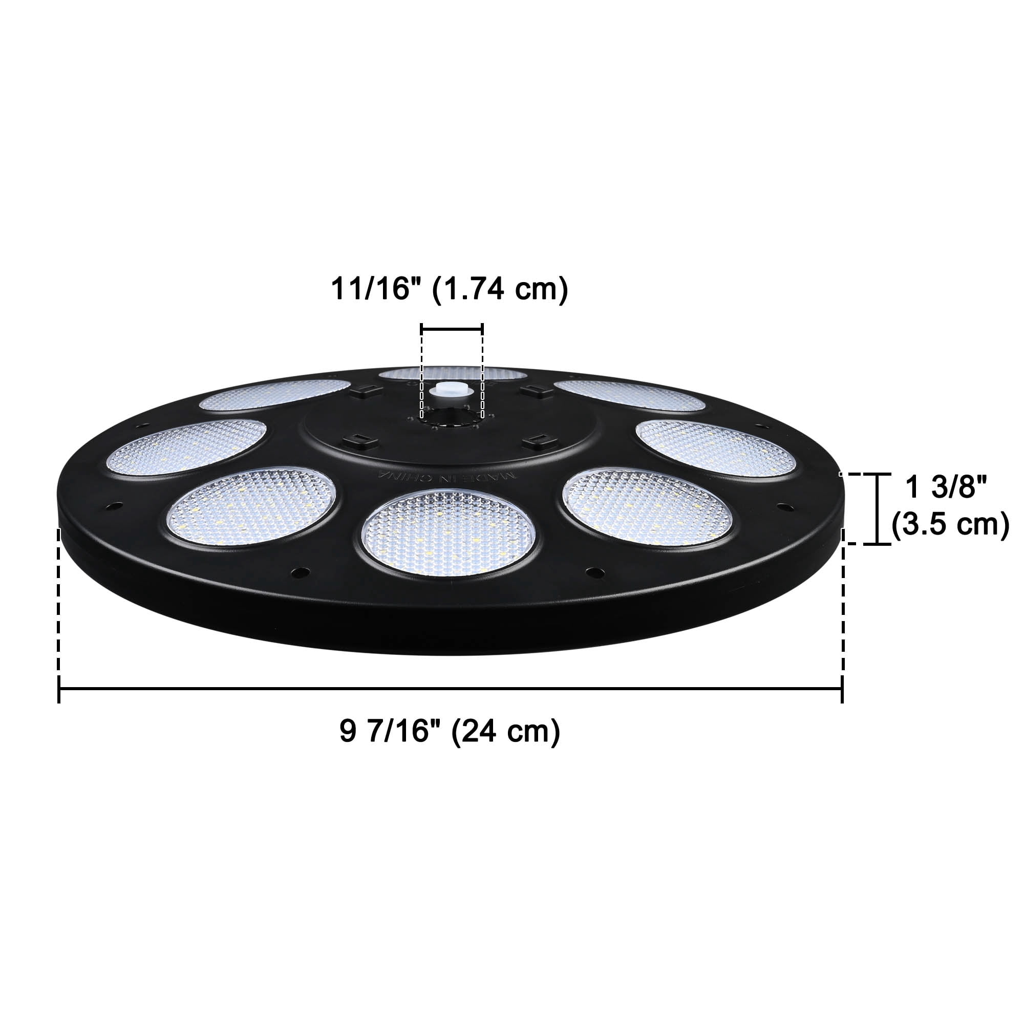 Yescom Solar Flag Pole Light 136 LED 2600mAh Bright White 7000K for 15 to 30 Ft Poles Black
